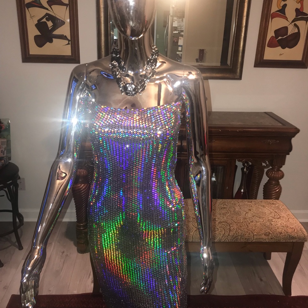 Sequin Halter Dress